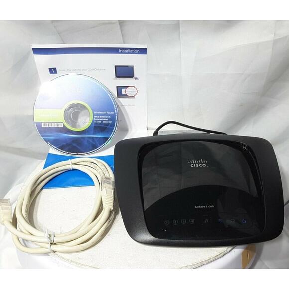 Cisco Linksys E1000 v2 Wireless N Router 300 Mbps 4-Port Fast Ethernet-WORKING T - Picture 1 of 7